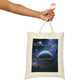 Chakra "Use Energy Wisely" Cotton Canvas Tote Bag