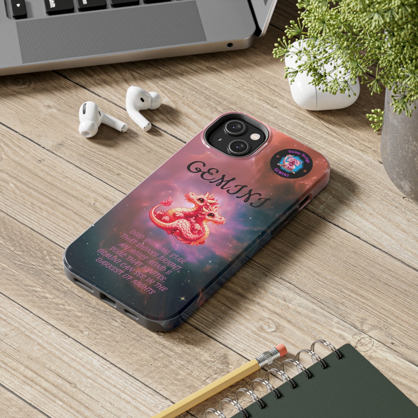 The Divine Dezign Gemini Zodiac iPhone Case